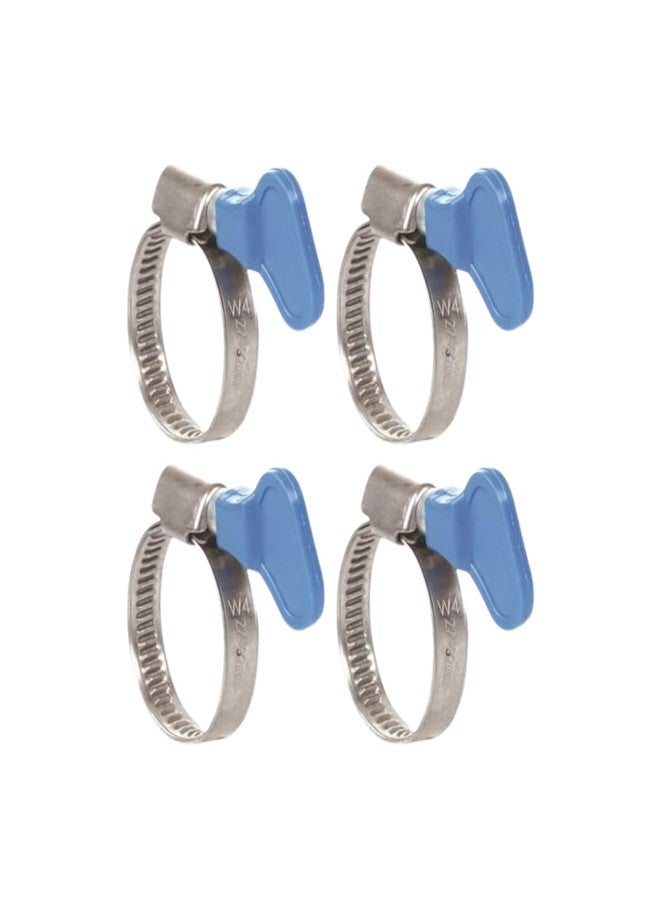 KINIK Adjustable 1 Inch Stainless Steel Hose Clamp with Key | Heavy-Duty Pipe Clamp for Plumbing, Automotive & Mechanical Use | Pack of 4 - Image 1